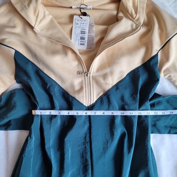 Nocturne Women's Colorblock Hooded Sweater Jumpsuit Size XS Statement Streetwear - Picture 9 of 11